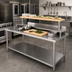 Thumbnail image #2 for Advance Tabco 84-Inch Adjustable Stainless Steel Plate Shelf for Equipment Stands, 10-Inch Deep