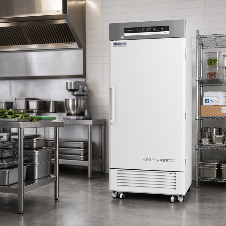Product image #2 for Migali Medical-Grade Reach-In Freezer, 24 Cu. Ft., Solid Door, Bottom-Mount, Manual Defrost, 115V