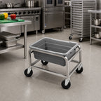 Thumbnail image #2 for Channel Manufacturing 501LS Stainless Steel Top-Load 1-Lug Rack with 5-Inch Swivel Stem Casters