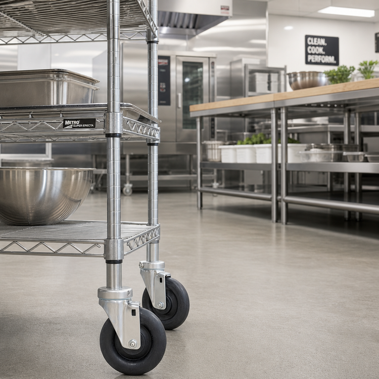 Product image #2 for Metro Super Erecta 5MHTN High-Temperature Nylon Swivel Stem Caster