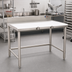 Thumbnail image #2 for Eagle Group 84-Inch x 36-Inch Poly Top Trimming Table with Stainless Steel Frame and 4-Inch Backsplash
