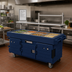 Thumbnail image #2 for Cambro CamKiosk 6-Pan Well Insulated Mobile Food Cart, Navy Blue