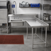 Thumbnail image #2 for Advance Tabco L-Shaped Island Soil Dishtable with Right-Hand Pre-Rinse Sink, 59 Inch, 304 Stainless Steel
