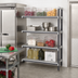 Thumbnail image #2 for Cambro Camshelving Elements XTRA Stationary Add-On Vented Polymer Shelving Unit, 18 x 48 x 72 Inches, 4-Tier, Speckled Gray