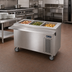 Thumbnail image #2 for Randell RANFG HTD-3 Electric Mobile Hot Food Table, 48 x 30 Inches, 3 Wells, Enclosed Base