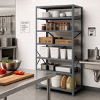 Thumbnail image #2 for Quantum IRONMAN 75-1236-7 22-Gauge Steel Open Wire Shelving Unit, 36"W x 12"D x 75"H, 7 Shelves, 400 lb. Per Shelf