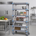 Thumbnail image #2 for Millenia Mobile Polymer Shelving Starter Unit with 5 Open Grid Shelves, 48 x 24 x 62 Inches, Gray