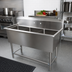 Thumbnail image #2 for John Boos Pro-Bowl 3-Compartment Stainless Steel Commercial Sink with 10-Inch Backsplash and Legs