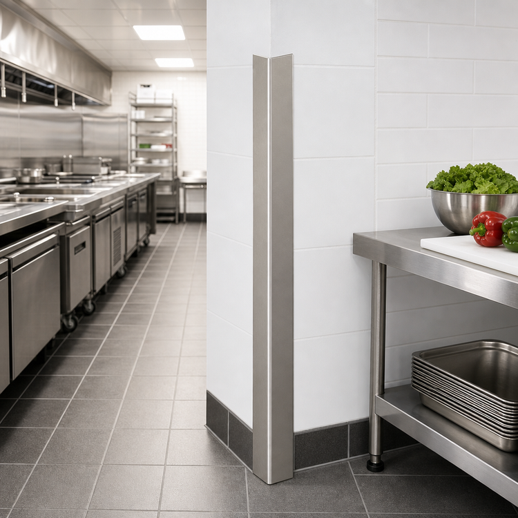 Product image #2 for John Boos Outside Corner Stainless Steel Corner Guard, 4 x 4 x 48 Inch