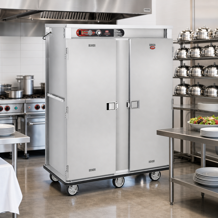 Product image #3 for FWE E-Series E-1200-XL Heated Banquet Transport and Serve Cabinet, 120-144 Covered Plates