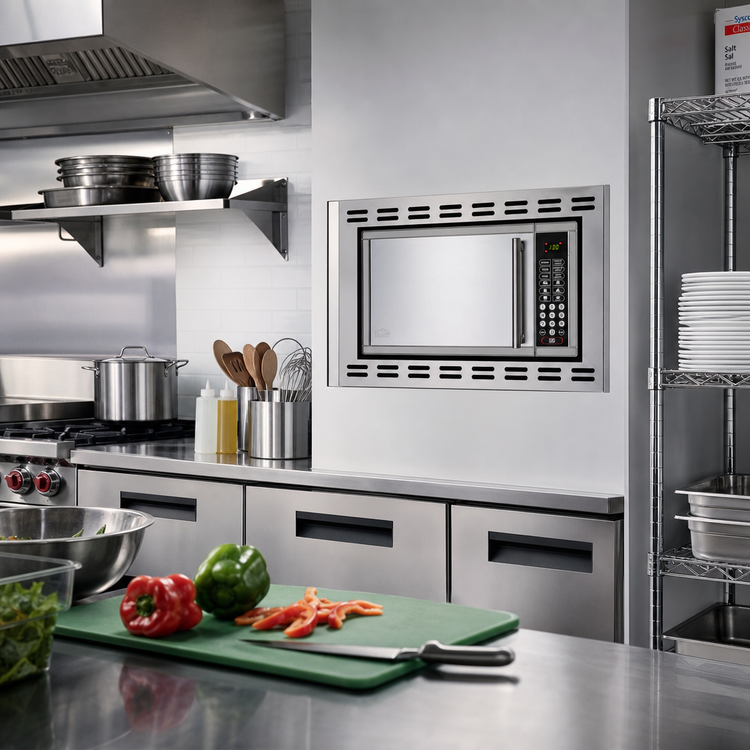 Product image #2 for Summit Commercial 0.9 Cu. Ft. Built-In Light Duty Microwave Oven, 900W, Mirror Finish