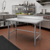 Thumbnail image #2 for Advance Tabco 14-Gauge 304 Stainless Steel Work Table with 5-Inch Backsplash, 60 x 30 Inches