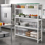 Thumbnail image #2 for Fermod Fermostock 4R59C83 4-Tier Stationary Starter Shelving Unit, Anodized Aluminum with Removable Polymer Inserts, 59"W x 22"D x 83"H