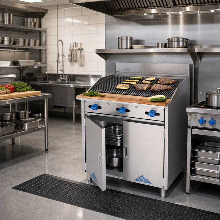 Product image #2 for Comstock-Castle F33-3RB 36-Inch Gas Range with Cabinet Base and Radiant Broiler