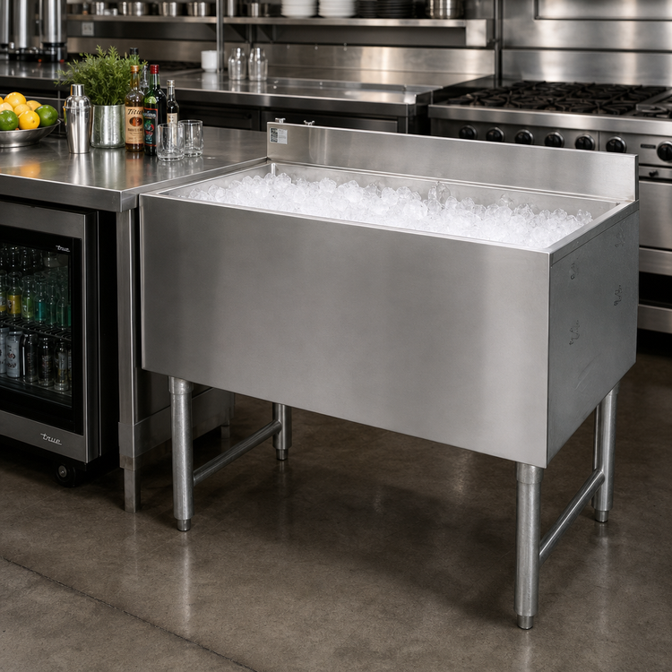 Product image #3 for 48-Inch Underbar Ice Chest with 8-Circuit Cold Plate and 130 lb Capacity