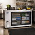 Thumbnail image #2 for Atosa Shallow Depth Two-Section Back Bar Cooler with Sliding Glass Doors, 18.6 Cu. Ft.