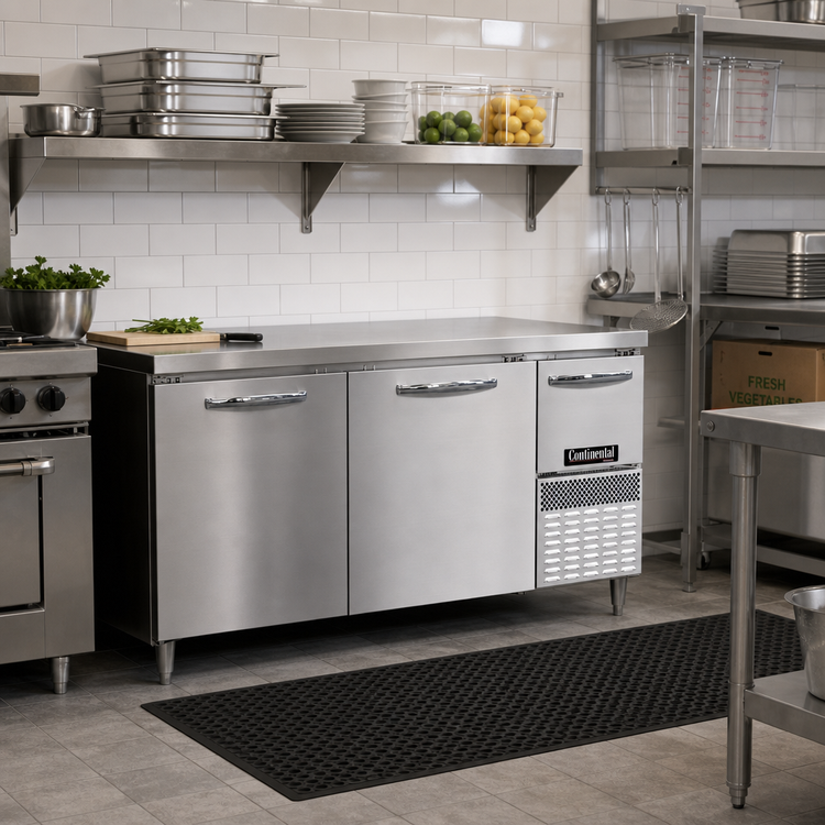 Product image #2 for Continental Refrigerator Designer Line 68" 2-Section Worktop Freezer with Solid Doors