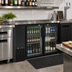 Thumbnail image #2 for Eagle Group BlendPort® Two-Section Reach-In Back Bar Cooler, 48-3/4 Inch, Glass Doors, Self-Contained Side-Mounted Refrigeration