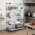 Thumbnail image #2 for Quantum Solid Shelving Starter Kit with 4 Solid Shelves and 4 Posts, 72W x 18D x 86H
