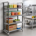 Thumbnail image #2 for Cambro Camshelving Elements XTRA 4-Tier Stationary Starter Unit, 21 x 54 x 72 Inches, Vented, Speckled Gray