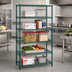 Thumbnail image #2 for Eagle Group Valu-Gard 5-Tier Starter Wire Shelving Unit, 30 x 21 x 74 Inches, Green Epoxy