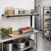 Thumbnail image #2 for Cambro Camshelving Elevation Series Wall-Mounted Add-On Shelf Kit, 14 x 24 Inches, Vented, Brushed Graphite