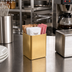 Thumbnail image #2 for American Metalcraft Gold Stainless Steel Square Sugar Packet Holder
