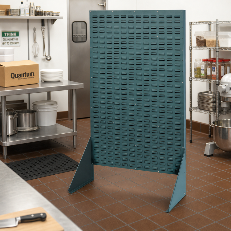 Product image #2 for Quantum 36 Inch Wide x 12-1/2 Inch Deep x 66 Inch High Louvered Rack, 800 lb. Capacity, Gray Enamel Coated Steel