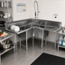 Thumbnail image #2 for John Boos Pro-Bowl 3-Compartment Corner Sink with Dual 36-Inch Drainboards