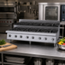 Thumbnail image #2 for Garland Starfire 48 Inch Stainless Steel Heavy-Duty Gas Step-Up Hot Plate, 8-Burner Countertop