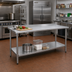 Thumbnail image #2 for Eagle BlendPort Deluxe Series Stainless Steel Work Table with Adjustable Undershelf and 1-1/2 Inch Rear Upturn, 72 x 24 Inches