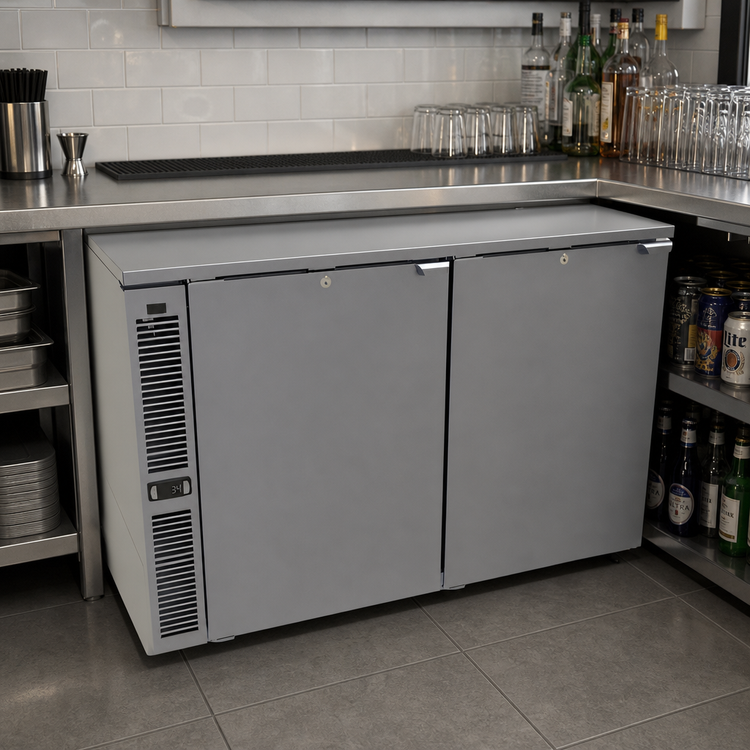 Product image #2 for Glastender C1SL44-UC One-Zone Side-Serviced Low-Profile Undercounter Cooler, 44 Inch, 2-Section, Stainless Steel Top