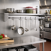 Thumbnail image #2 for Eagle Group 60-Inch Wall-Mounted Stainless Steel Pot Rack Shelf with Removable Hooks