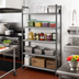 Thumbnail image #2 for Cambro Camshelving Basics Plus 5-Tier Stationary Starter Unit, 21 x 54 x 84 Inches, Vented, Brushed Graphite