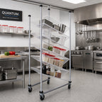 Thumbnail image #2 for Quantum TTK-M21 Mobile Kit for 21-Inch Overhead Track Shelving, Chrome, 74-Inch Posts