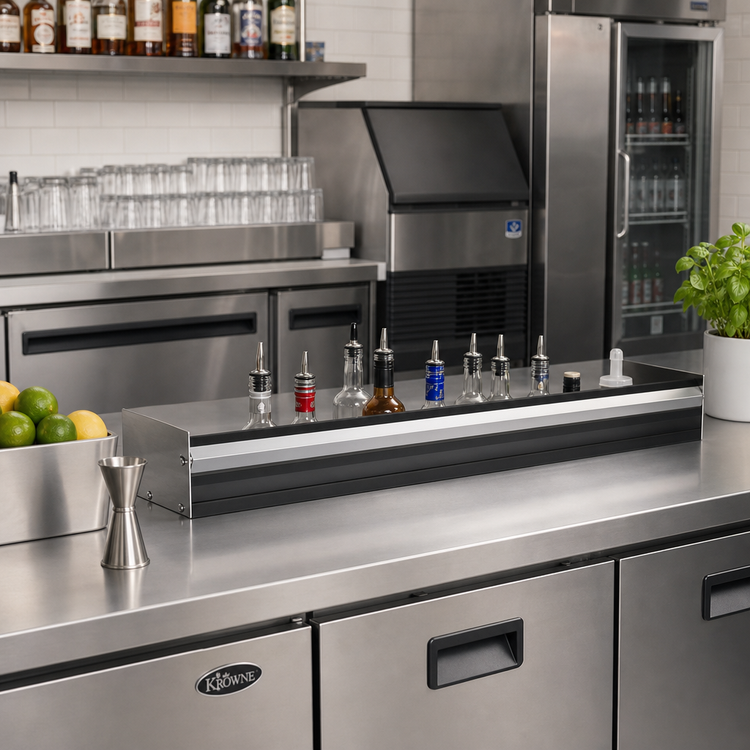 Product image #2 for Krowne Royal Series Single Built-In Speed Rail, 42 Inch W x 5 Inch D, Stainless Steel