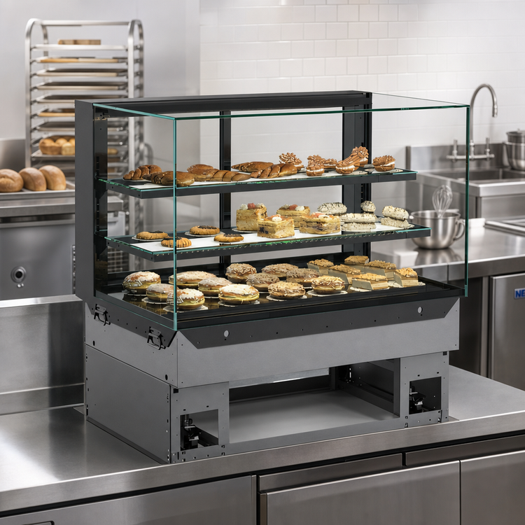 Product image #2 for Reveal® 47-3/4 Inch Non-Refrigerated Slide-In Full-Service Counter Display Case