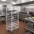 Thumbnail image #2 for Channel Manufacturing Standard Series Single-Section Aluminum Cafeteria Tray Rack, End Load, 36 Inch High, 15 x 20 Tray Capacity