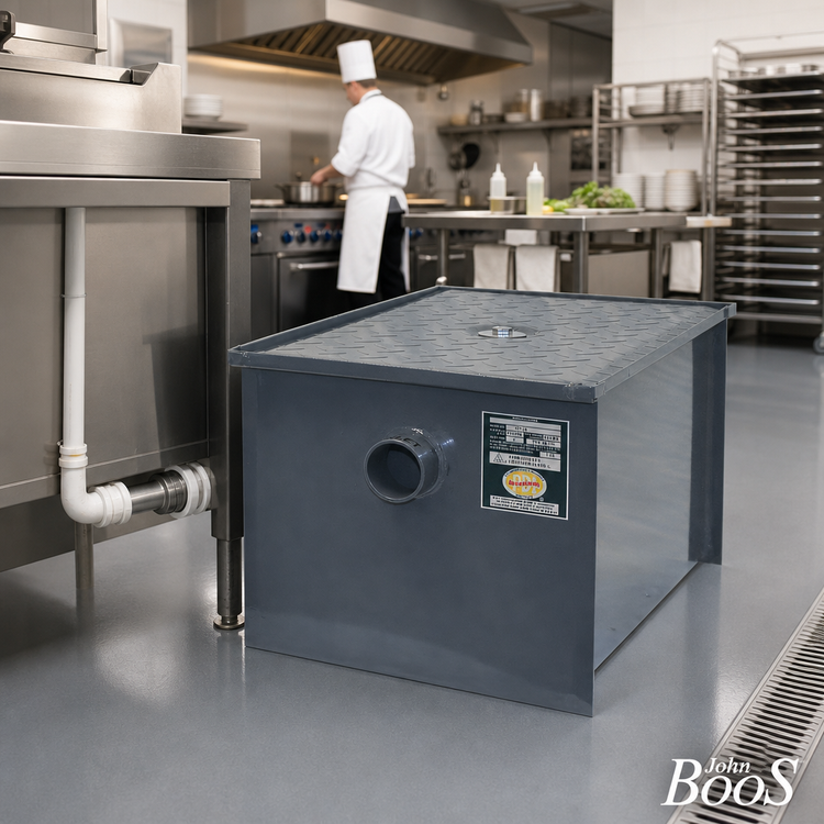 Product image #2 for John Boos GT-50 50 lb Grease Interceptor, 25 GPM, 3-Inch No-Hub Connections