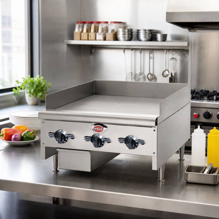 Product image #2 for Wells HDTG4830G 48-Inch Countertop Natural Gas Thermostatic Griddle