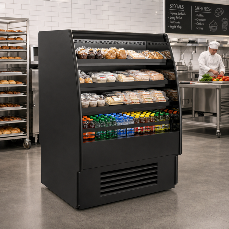 Product image #2 for Oasis® Dual-Sided Self-Service Refrigerated Bakery Display Case, Open Front, 47 Inches Wide