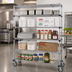 Thumbnail image #2 for Metro Super Erecta 5-Tier Wire Stem Caster Cart, 60W x 24D x 68H, Chrome Plated