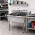 Thumbnail image #2 for Sapphire Manufacturing Budget 2-Compartment Stainless Steel Sink with Legs, 51 x 24-1/2 Inches