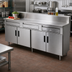 Thumbnail image #2 for Advance Tabco HDRC-308 96-Inch Enclosed Stainless Steel Work Table with Drawers and Hinged Door Cabinet Base