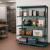 Thumbnail image #2 for Metro Super Erecta Pro 21-Inch W x 42-Inch D x 74-Inch H Add-On Stationary Louvered Polymer Shelving Unit, 4 Shelves, Green