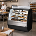 Thumbnail image #2 for True Mfg. Specialty Display Dual Zone Dry/Refrigerated Curved Glass Merchandiser, 48-1/4 Inch, Self-Contained, Stainless Steel