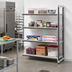 Thumbnail image #2 for Cambro Camshelving Elements XTRA 4-Shelf Solid Stationary Add-On Polymer Shelving Unit, 21 x 54 x 72 Inches, Speckled Gray