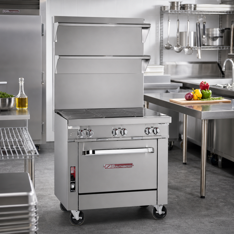 Product image #2 for Southbend Platinum Heavy Duty 36-Inch Electric Induction Range with 4 Ceran Glass Hobs, Center Spreader, and Cabinet Base
