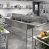 Thumbnail image #2 for John Boos Pro-Bowl 4-Compartment Sink with 24-Inch Right Drainboard, 20-Inch Bowls, 12-Inch Deep