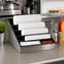 Thumbnail image #2 for Dispense-Rite Wide Stainless Steel Lid, Straw & Condiment Organizer with ABS Top